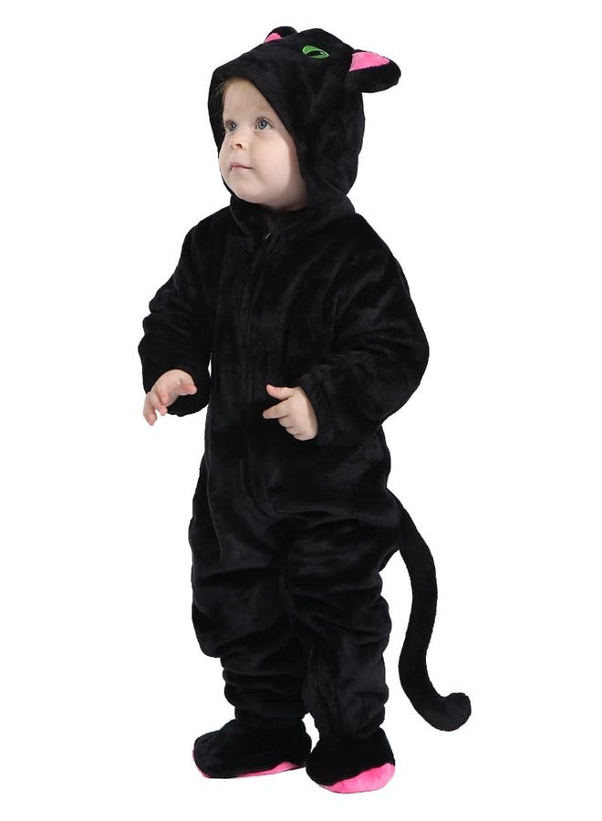 HSCTEK Baby Cat Costume, Toddler Black Cat Costume for Baby Boys Girls, Baby Halloween Costume for Infant Newborn 18-24Months - Image 2